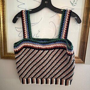 Veronica Beard Crochet Sweater Tank